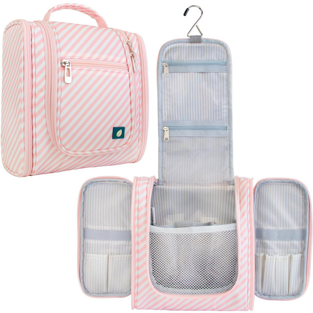 PAVILIA Toiletry Bag Travel Women Men, Hanging Water Resistant Makeup Accessories Cosmetic Organizer Large Essentials Kit