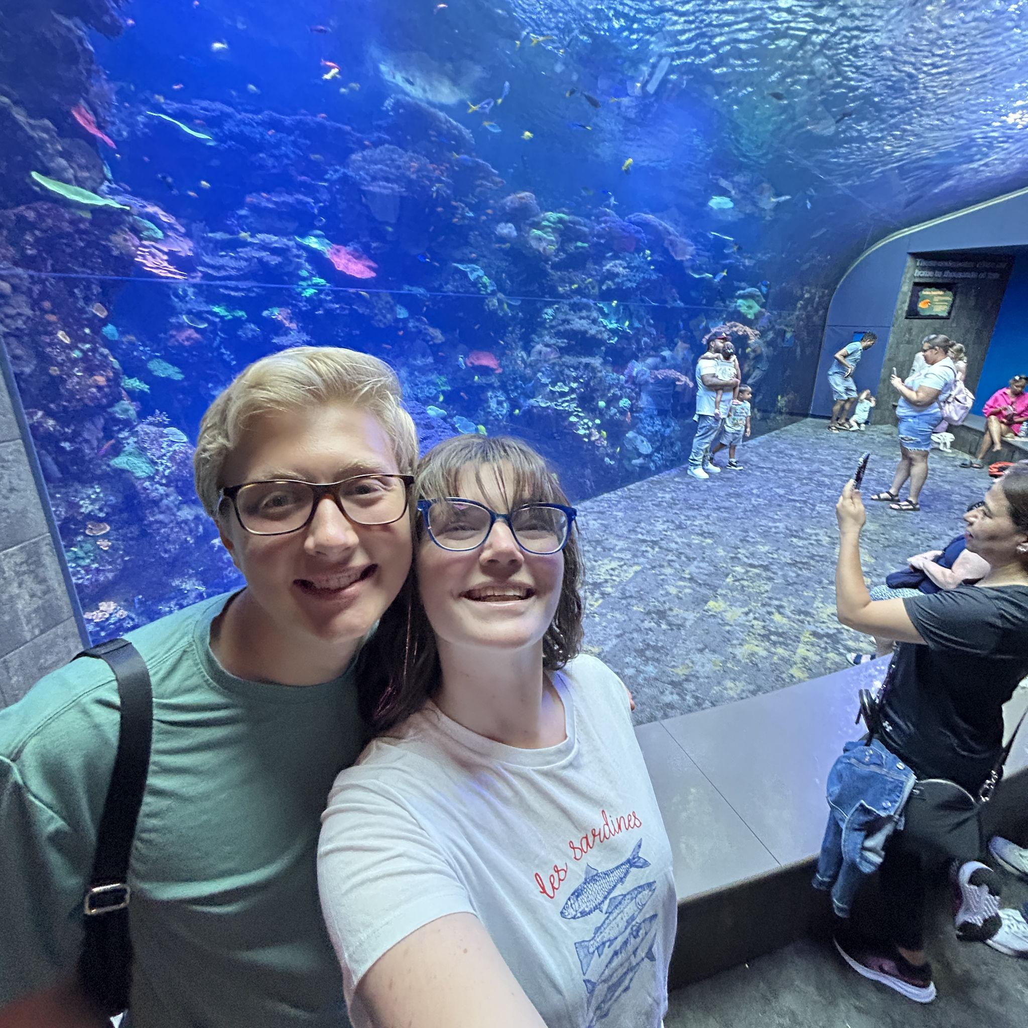 finally reunited! our first "official" date ws to the jimmy carter presidential library and the georgia aquarium