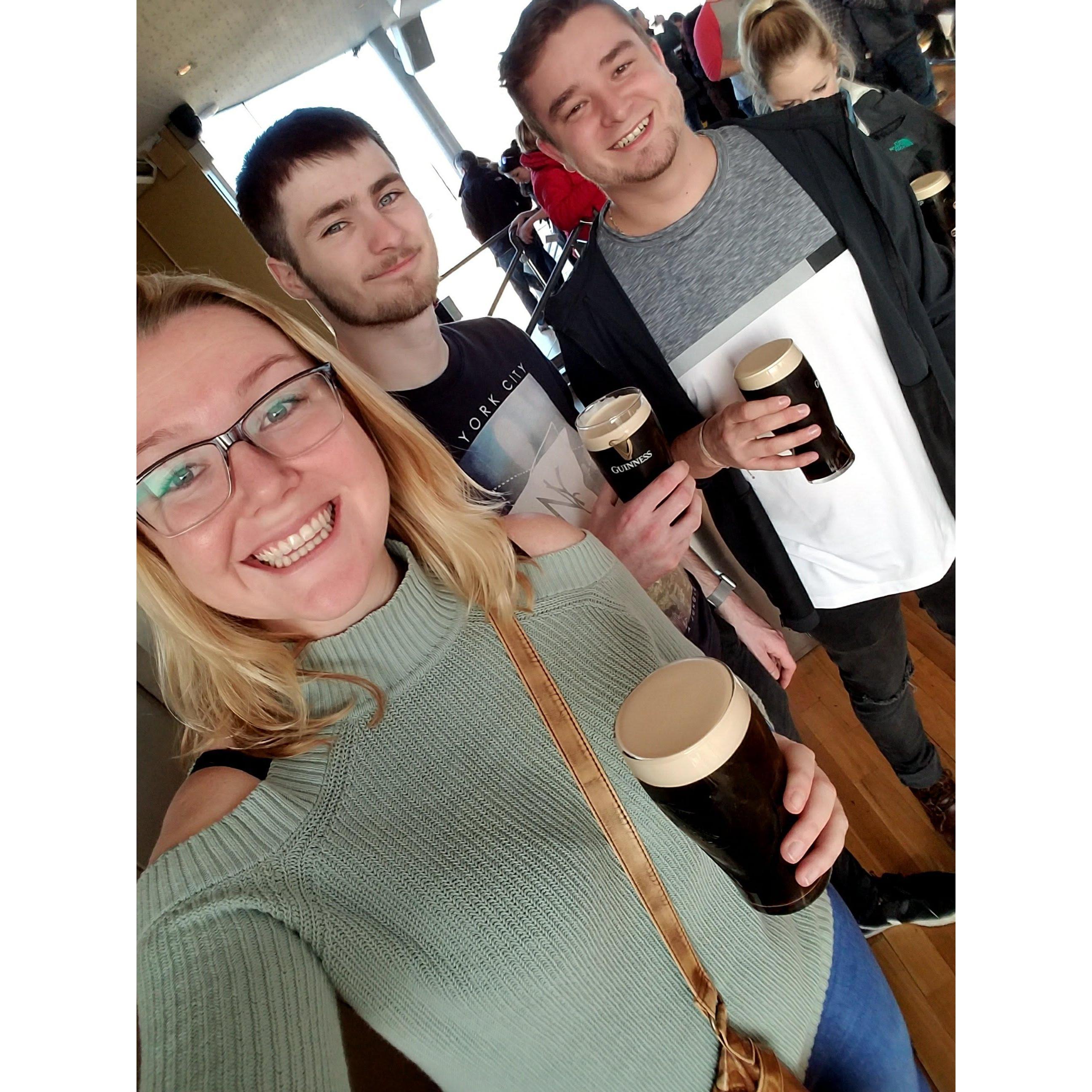 Second trip to a different country, Ireland. Guniess factory was a must.