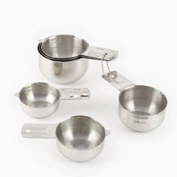Lee Valley Lifetime Stainless Steel Measuring Cups, Set of 6