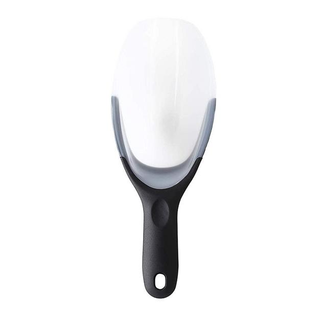 Spring Chef Magnetic Ice Scoop, Contoured Translucent Flexi-Plastic with Soft Grip Handle for Ice, Flour, Rice, Popcorn, Pet Food