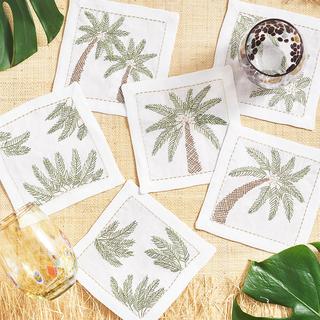 Palm Coast Cocktail Napkin, Set of 6