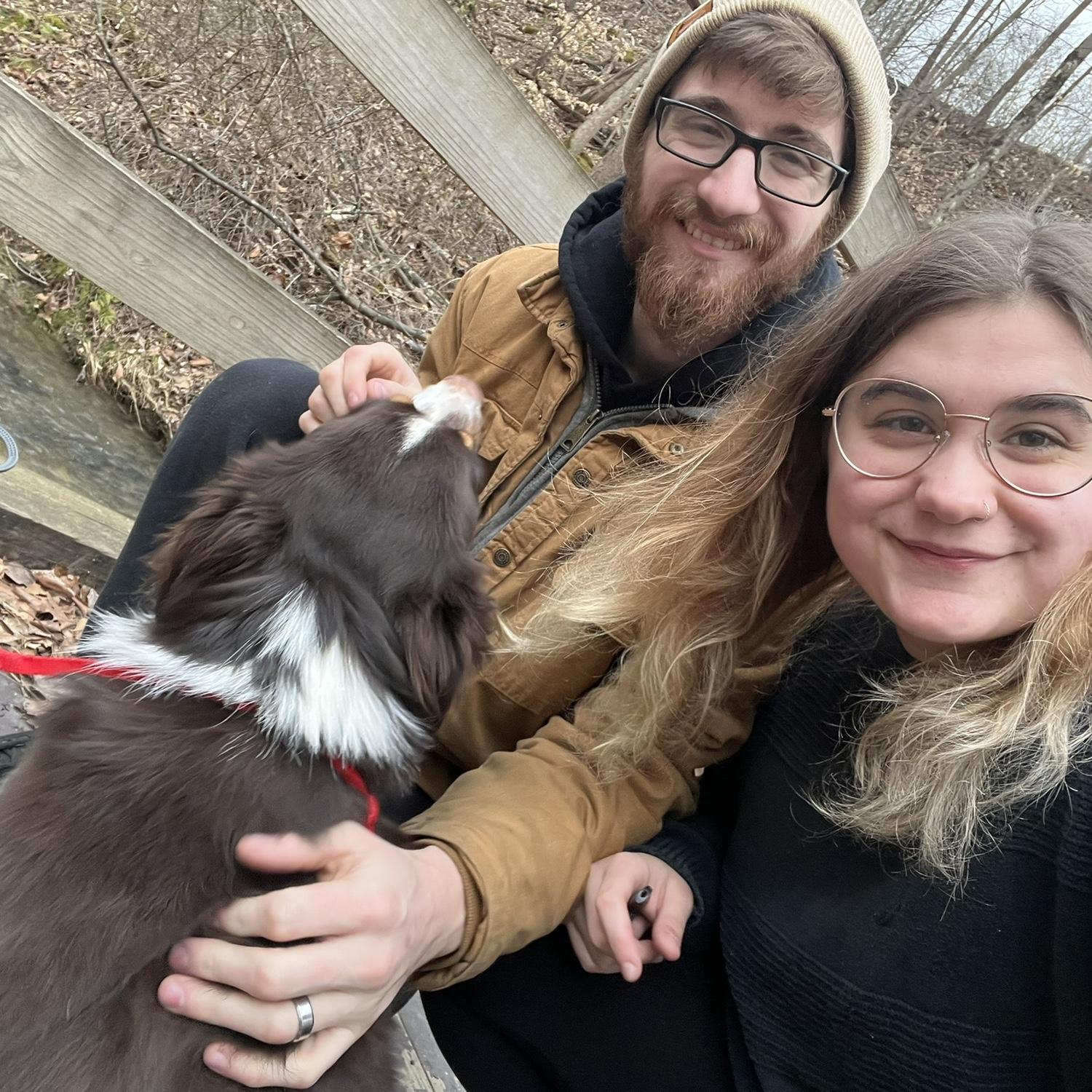 Hiking on a trail with our family. featuring: Nani.