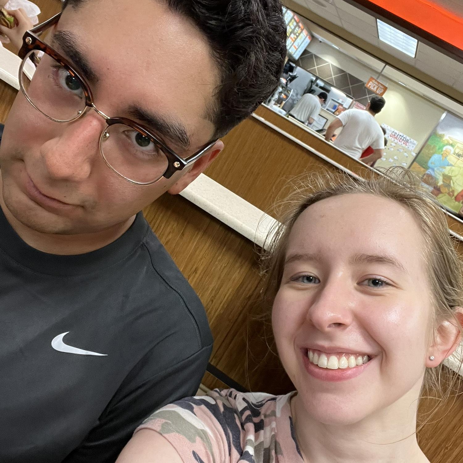 Our first photo after we started dating, (not even a week after our "non date"!)