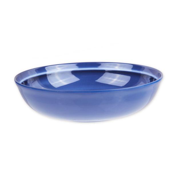 Glazed Melamine Serving Bowl in Blue