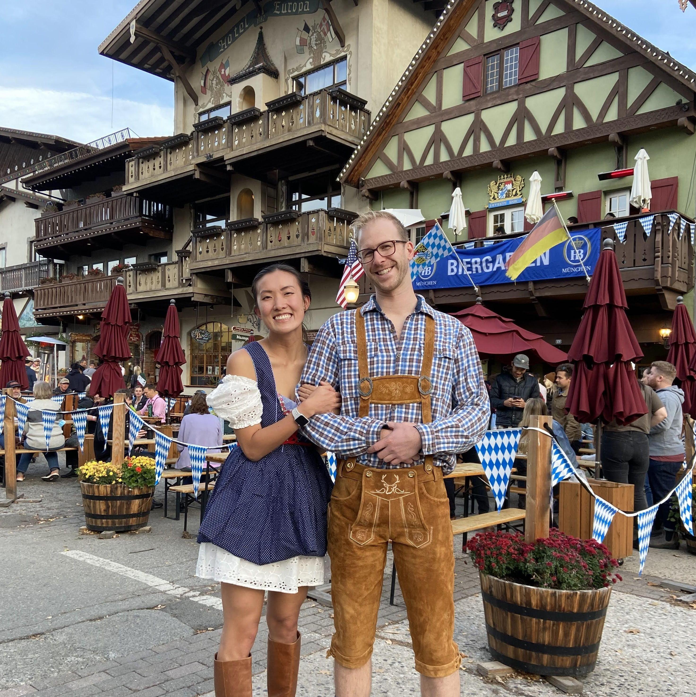 Mimi's first dirndl (not Nathan’s first lederhosen)