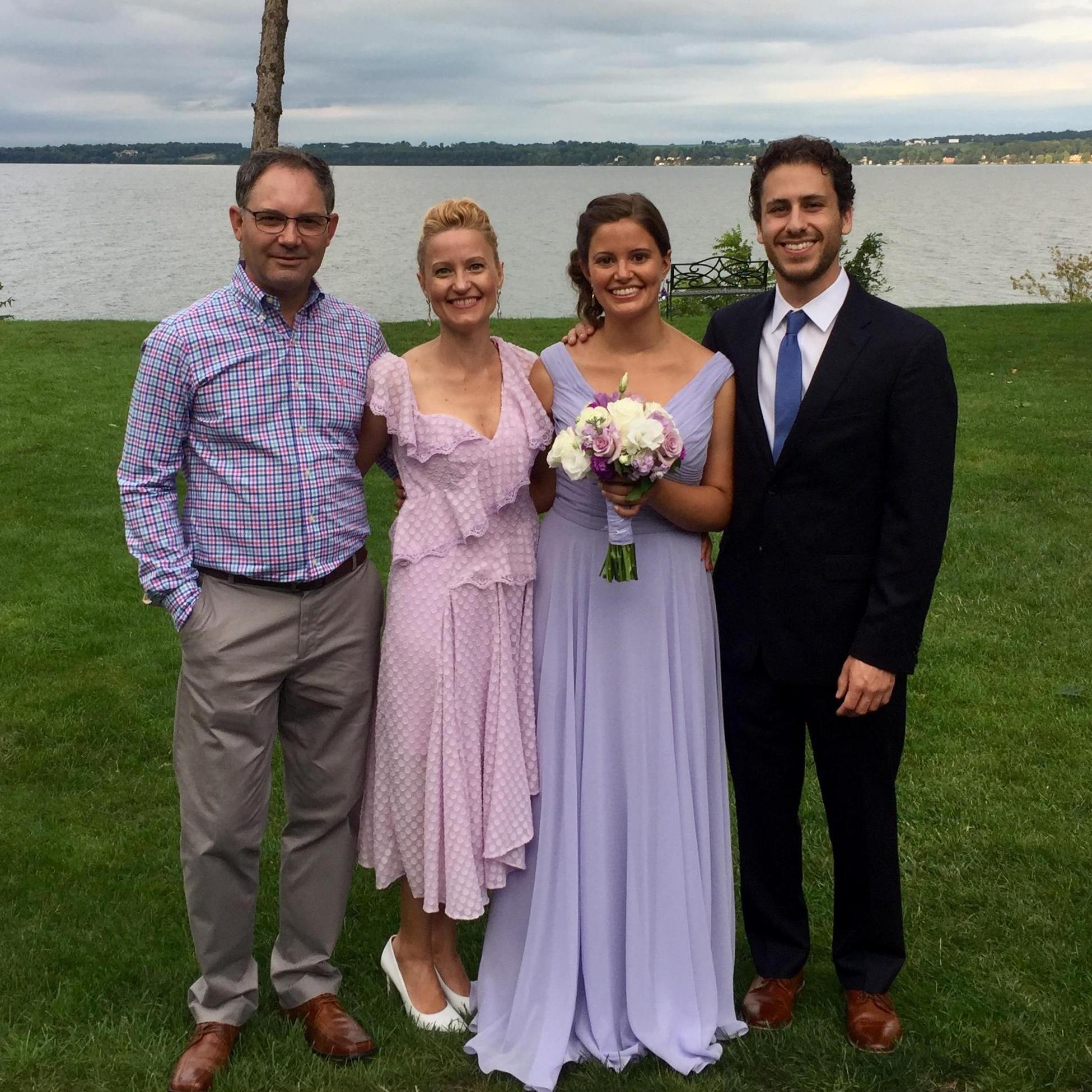 Jonny with the Kirov's at Chelsea & Erik's wedding on August 31, 2018 in Geneva, NY.