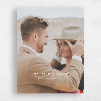 Peach, Orange Wedding Save the Date - Normandy Photo
