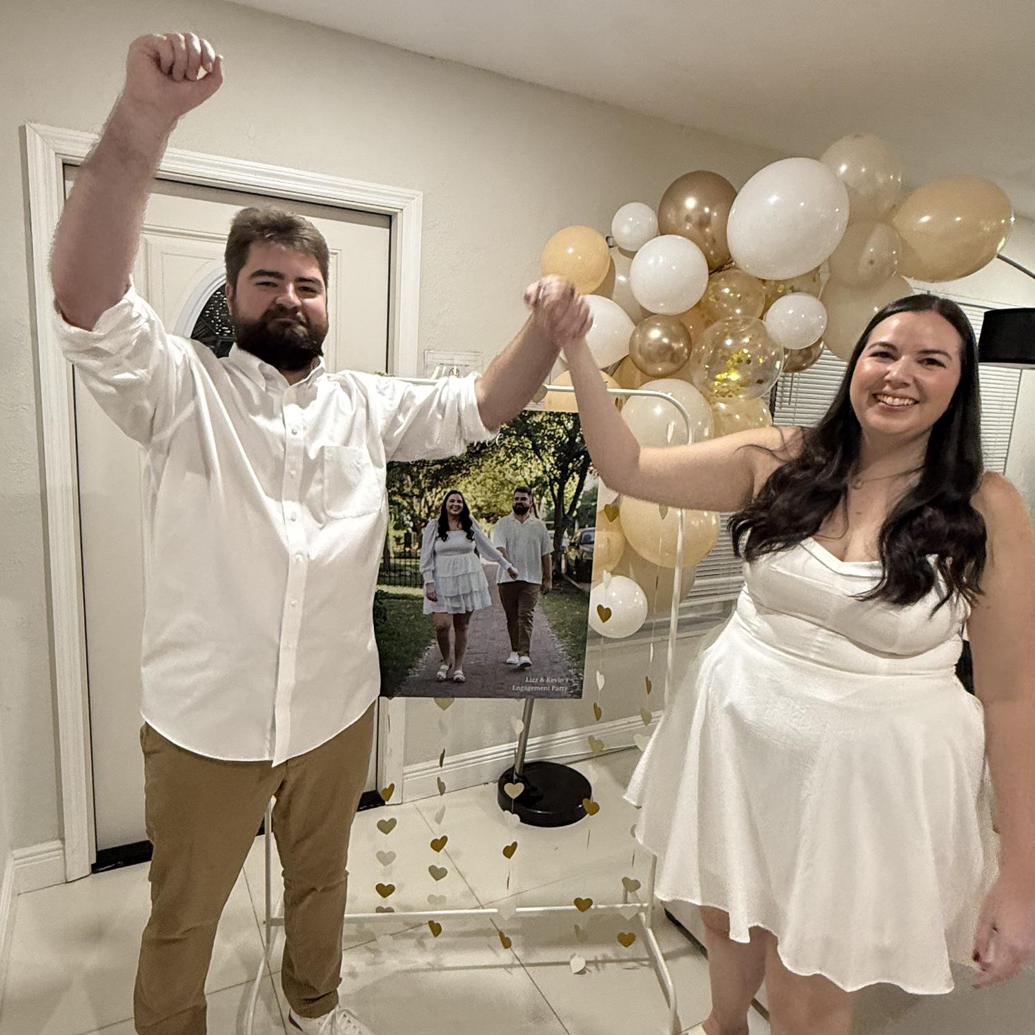 Our engagement party in Florida (thanks moms!)