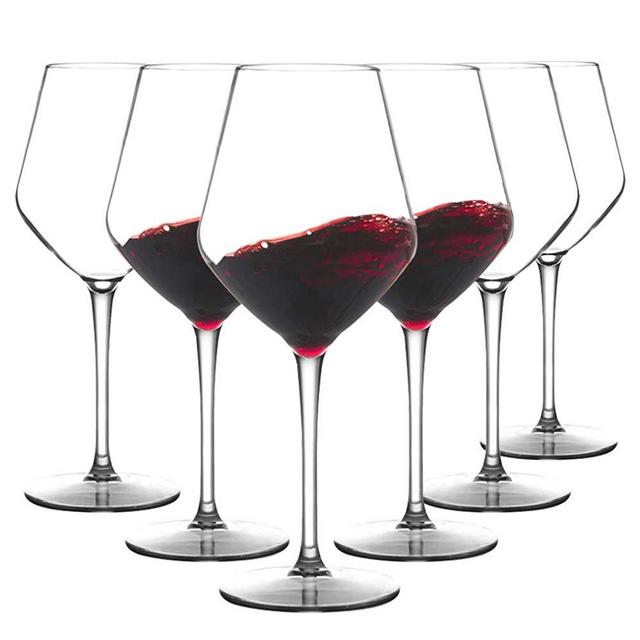 MICHLEY Unbreakable Stemmed Wine Glass 100% Tritan Plastic Dishwasher safe Glassware 15 oz, Set of 6