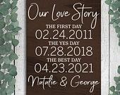 Our Love Story Sign, Special Date Sign,...