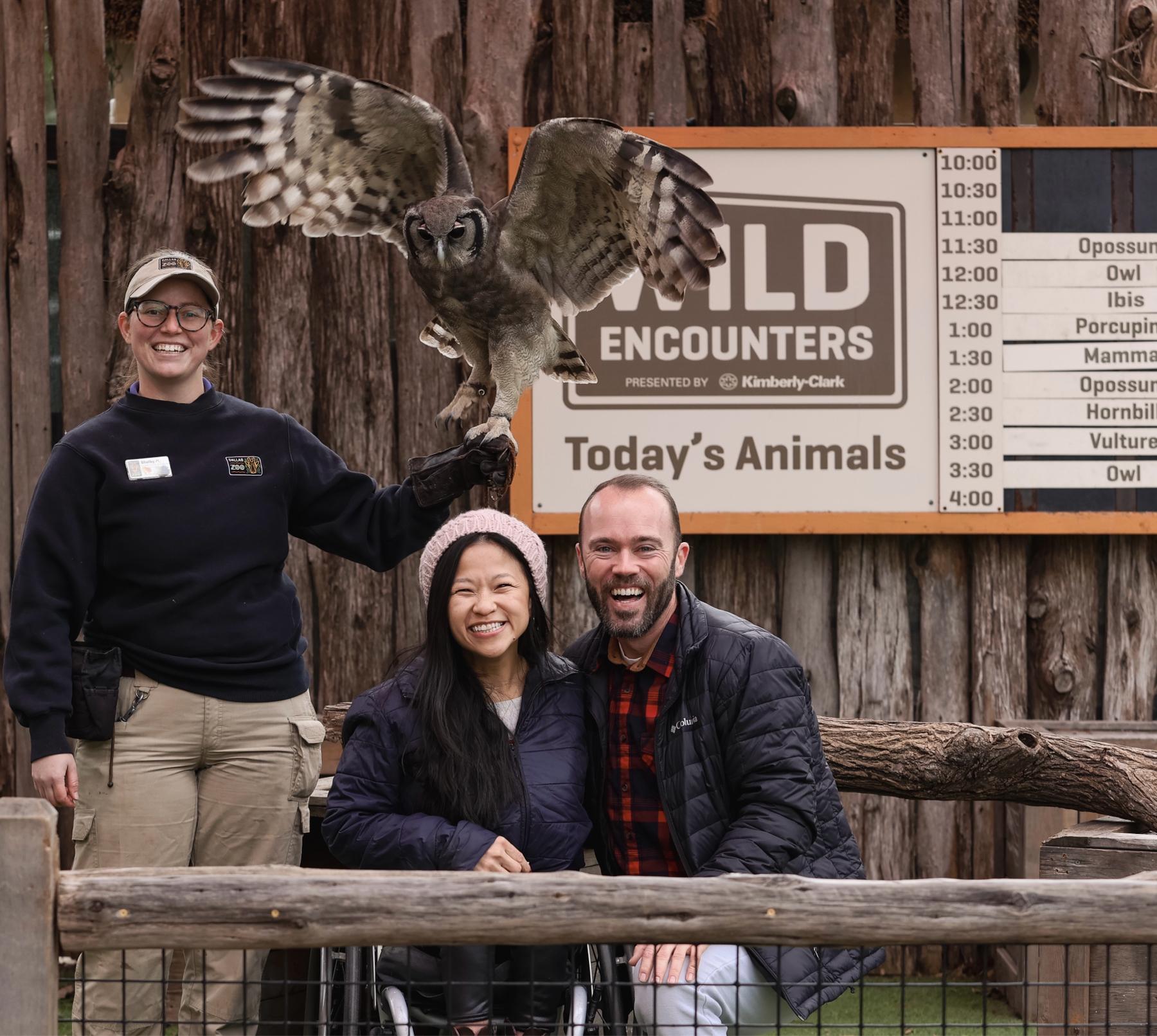 Our letter delivery owl, Hodari!