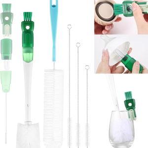 OUTXE 5 Pack Bottle Brush Set, 5-in-1 Water Bottle Cleaner Brush