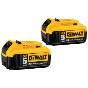 20-Volt MAX XR Lithium-ion Premium Battery Pack 5.0Ah (2-Pack)