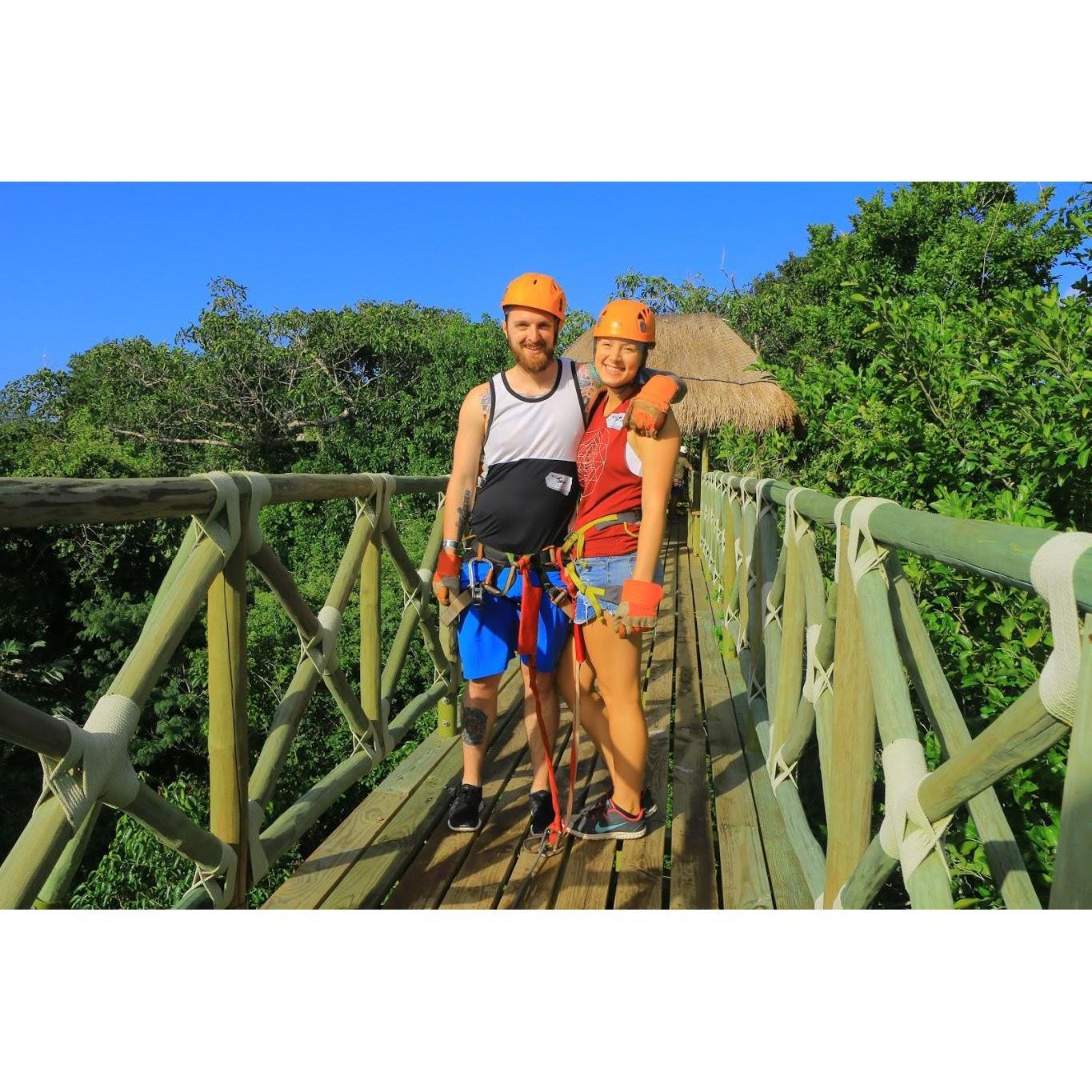 Zip-lining in Mexico