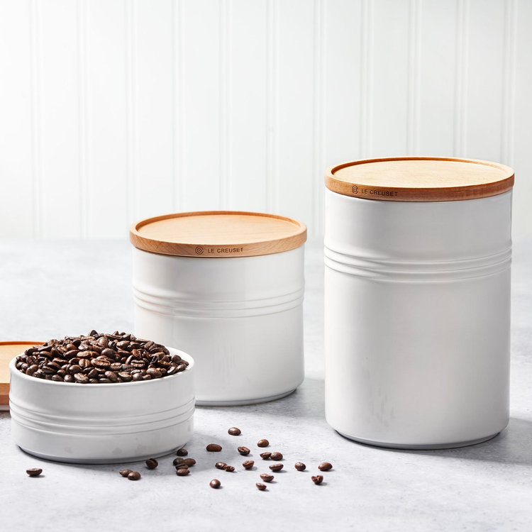 Le Creuset, Short Canister with Wood Lid | Zola