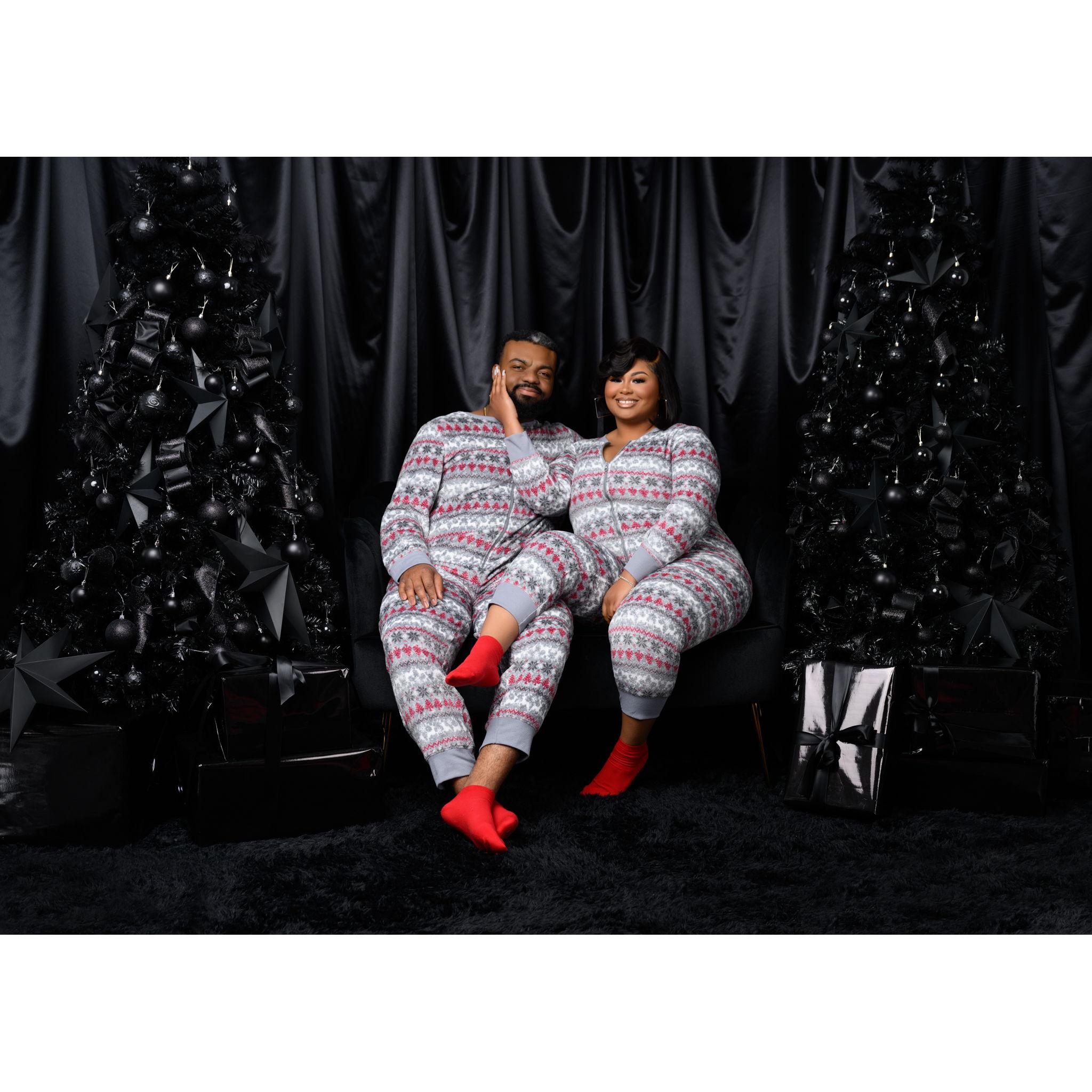 Because he loves me, he put on a onesie.