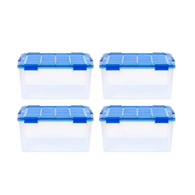 CINPIUK Stackable Storage Bins with Lids, Clear Drawer Organizers for  Clothing, Collapsible Storage Bins Closet Drawers for Clothes, w/Removable