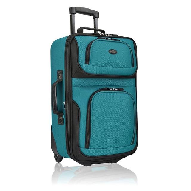 U.S. Traveler Rio Lightweight Carry-On Suitcase 20" Softside, Teal, Single