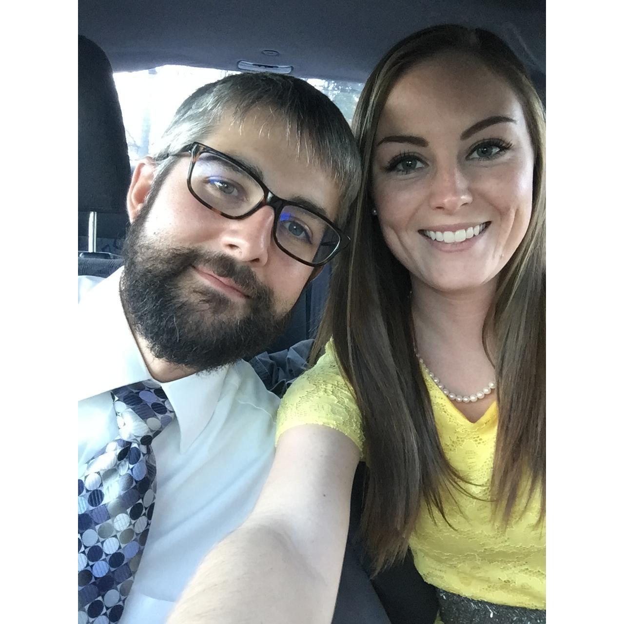 Before a friend's wedding on November 5, 2016.