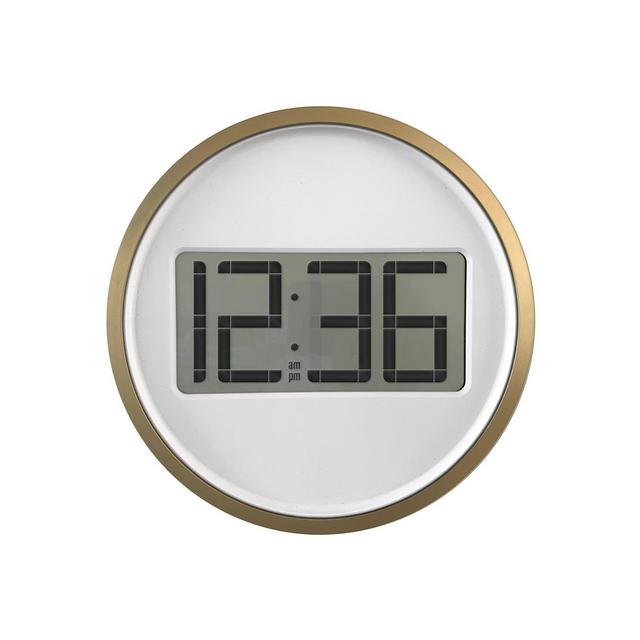 Digital Wall Clock with Circular Frame Bronze - Project 62™