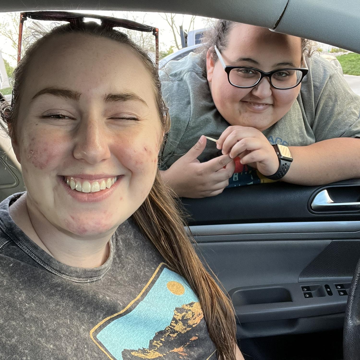 Our first ever selfie in April 2022