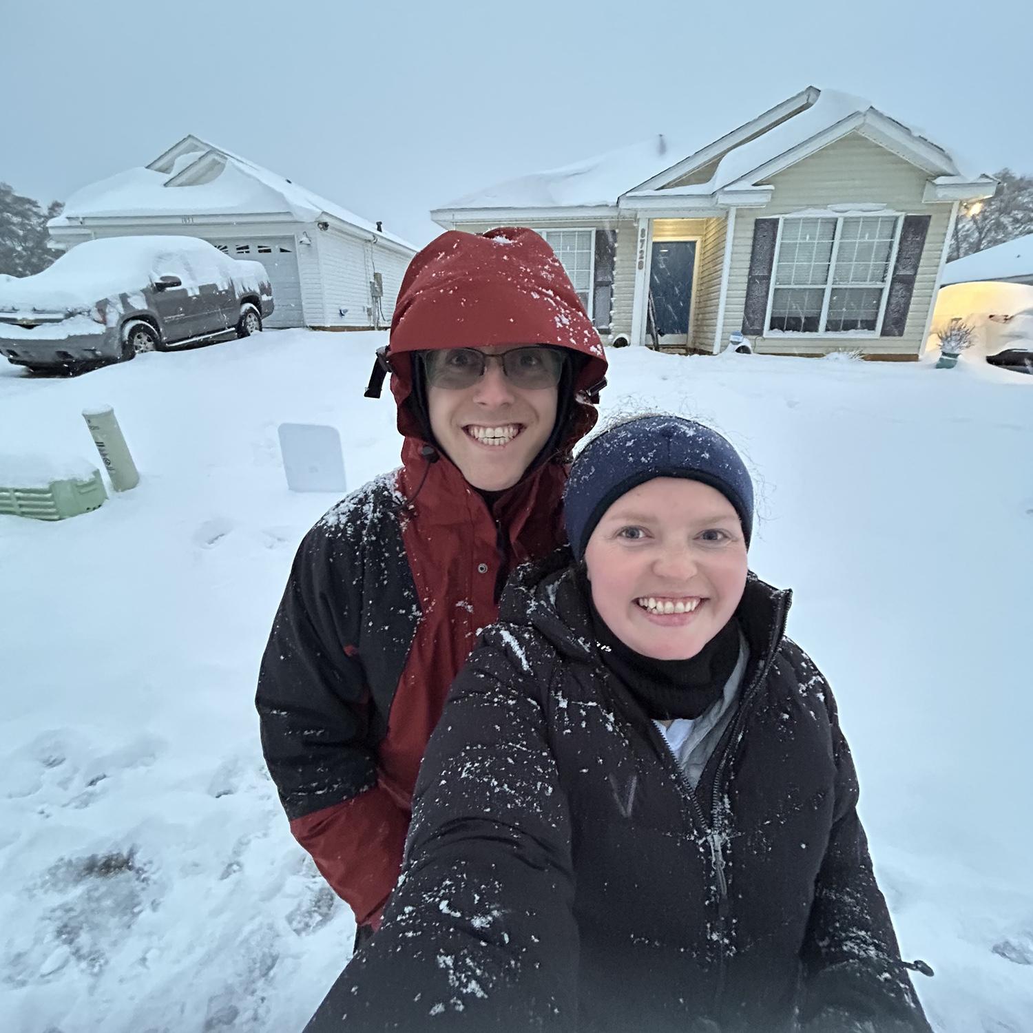 Snow Day January 2025 - This was Peyton's first time ever seeing real snow!