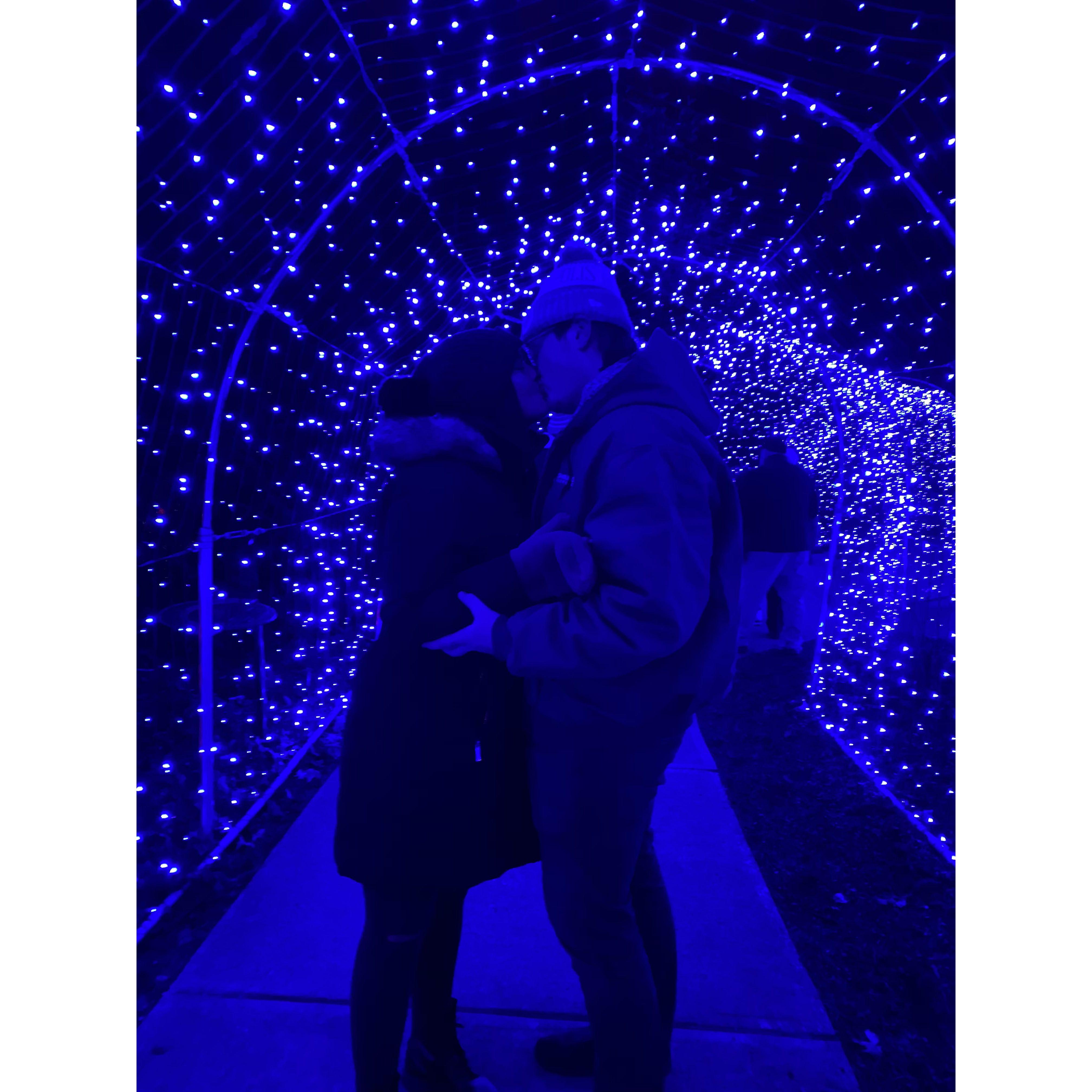 The beginning of a little tradition. These blue lights might just show up again later…