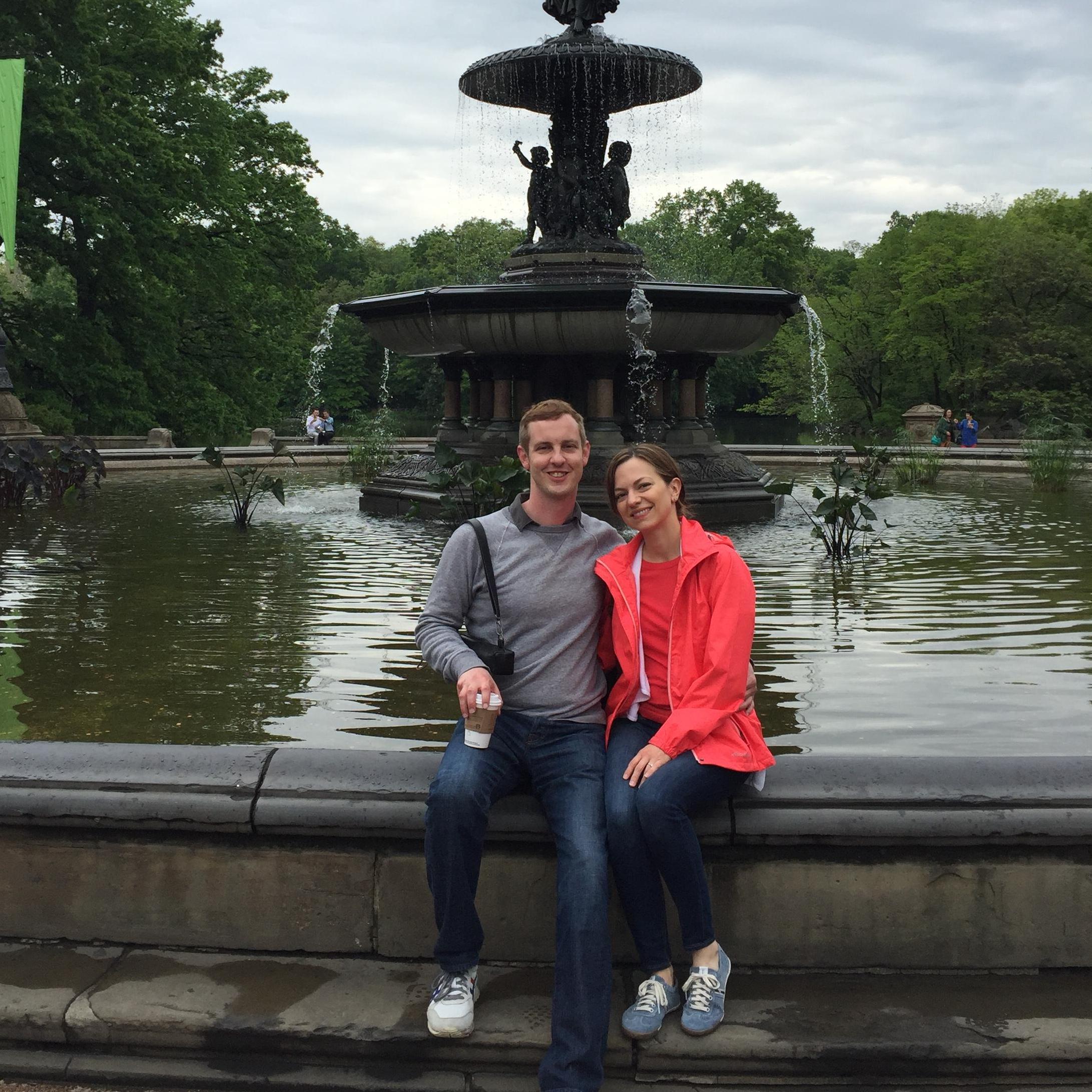 And here we are in Central Park, NYC, the day after we got engaged :)