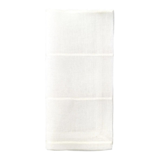Metallic Thread Napkin 22” - Pearl