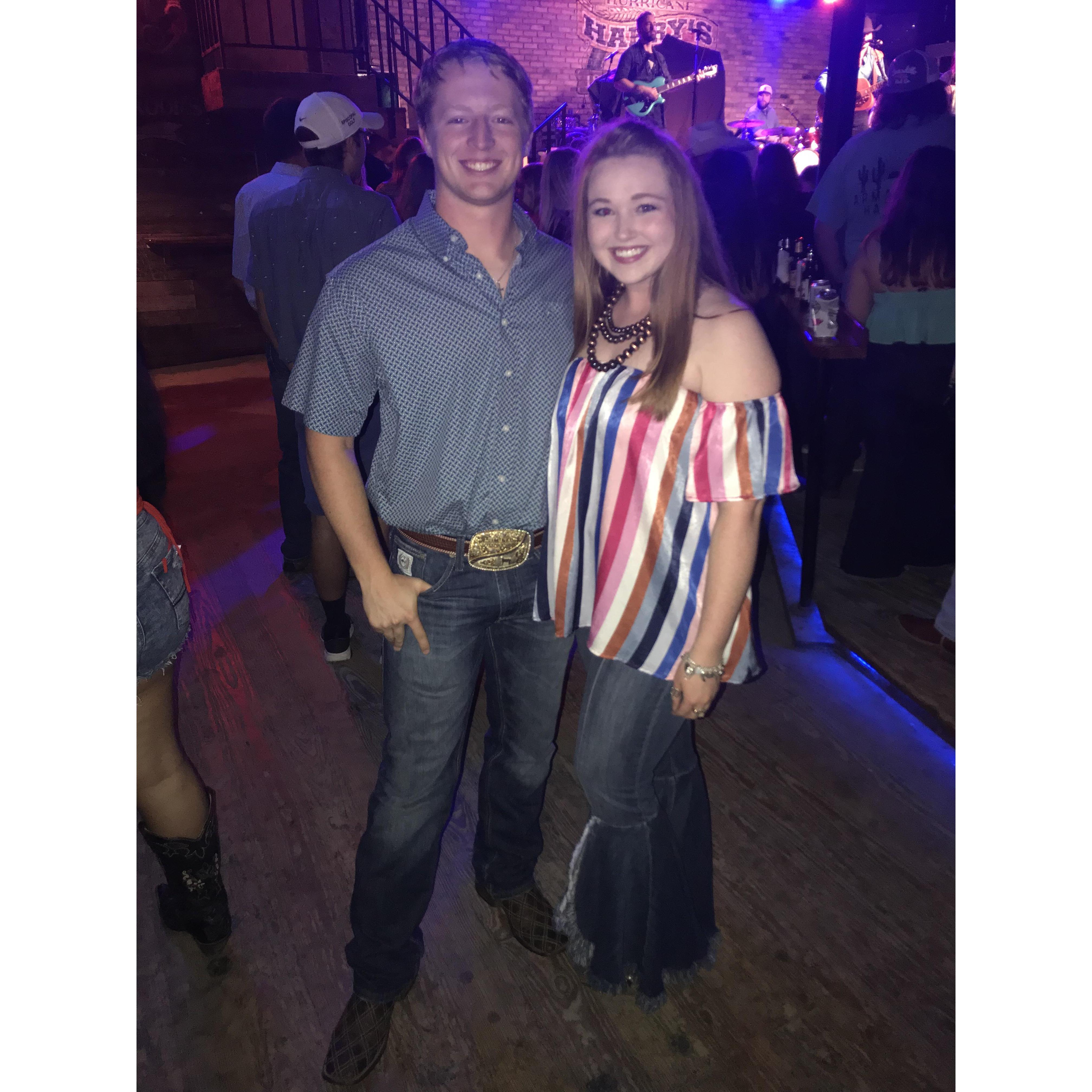 My favorite dance partner, while seeing Mike Ryan in concert.