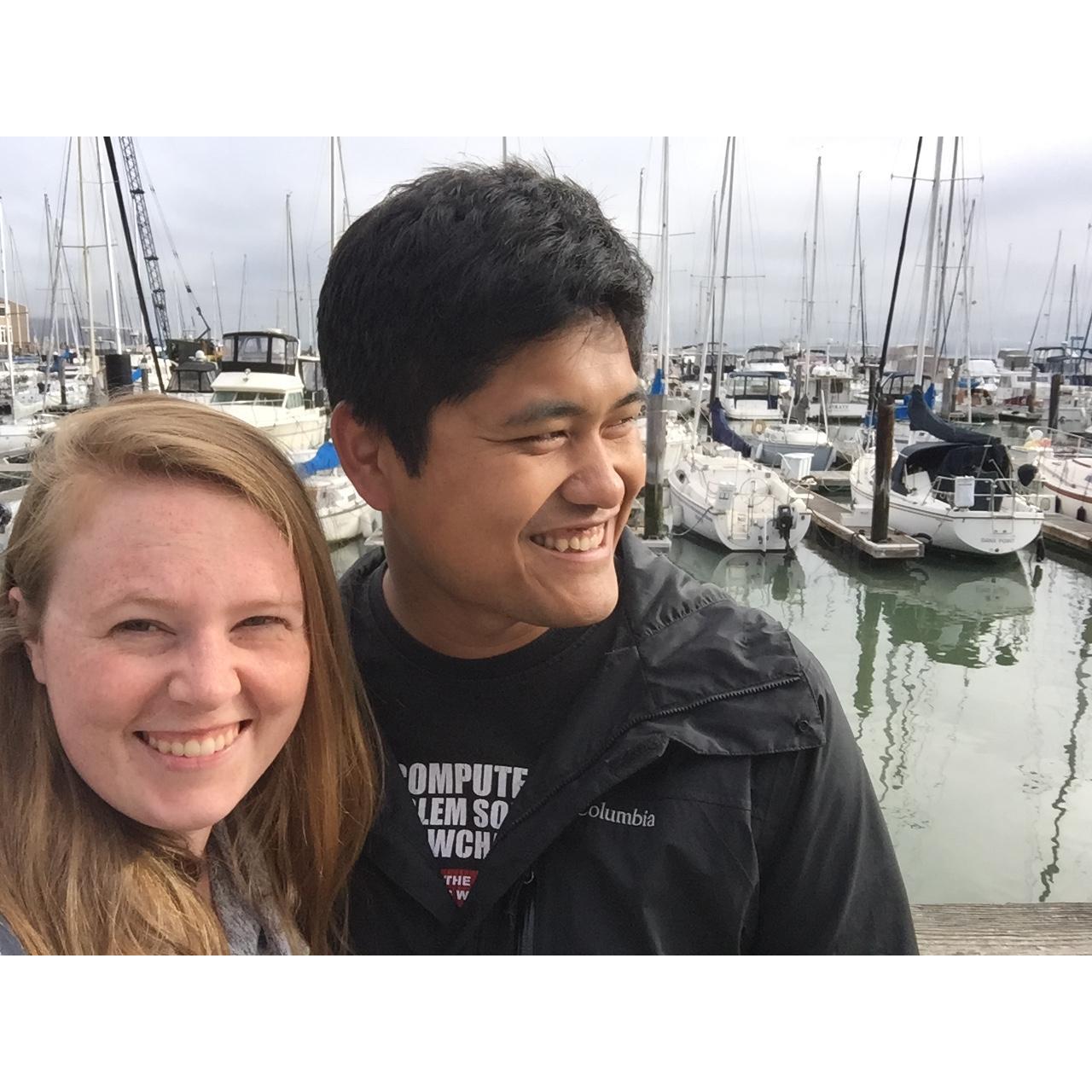 After missing our chance to visit alcatraz twice (from waking up early to try to get a day-of ticket), we had to laugh about it and went out for breakfast instead.