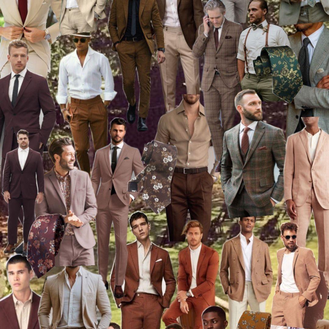 For the Gentlemen: Suits or dressy slacks with a button-down or jacket, paired with comfortable dress shoes suitable for outdoor walking.