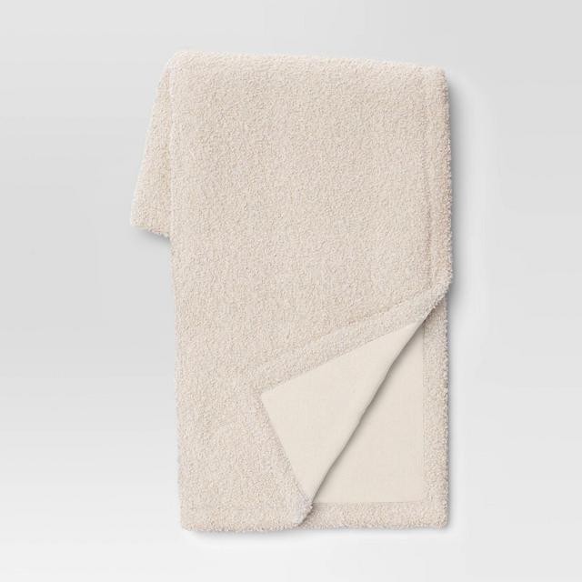 Teddy Boucle Throw Blanket with Plush Reverse Ivory - Threshold™