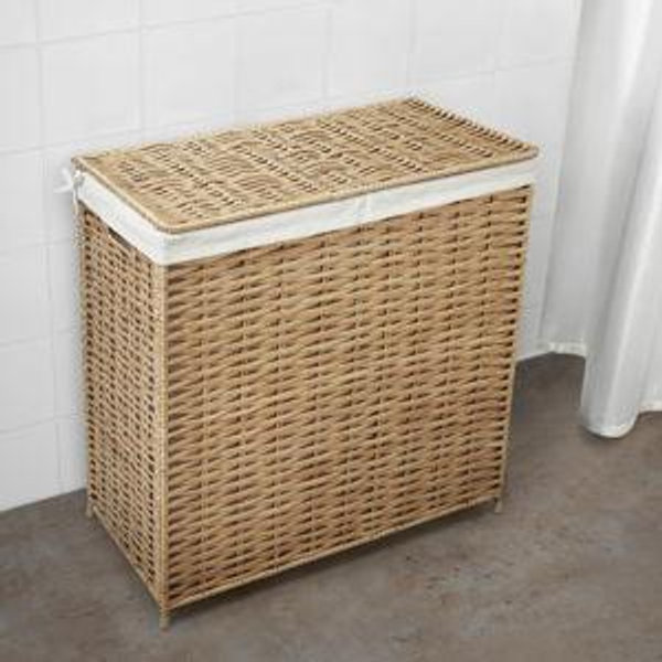 NATTGIBBA Laundry basket - willow/handmade 26 gallon