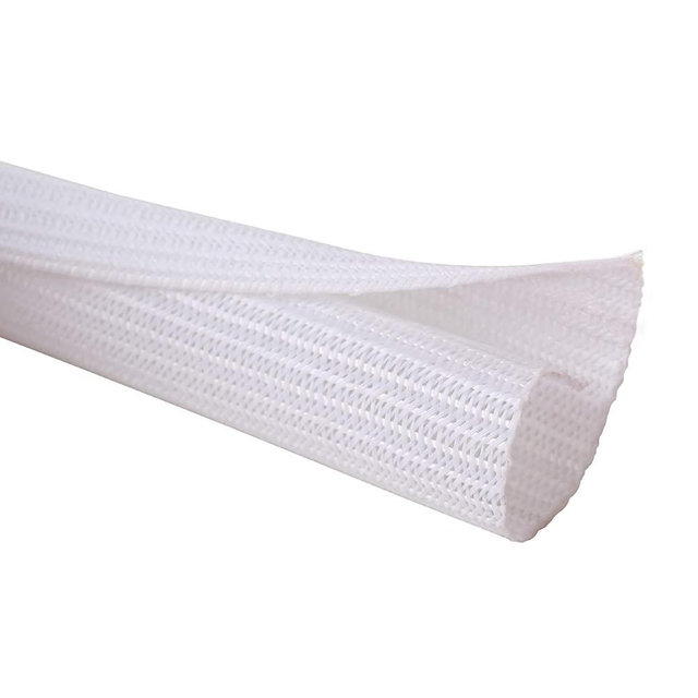 Alex Tech 10ft - 1/2 inch Cord Protector Wire Loom Tubing Cable Sleeve Split Sleeving for USB Cable Power Cord Audio Video Cable - Protect Cat from Chewing Cords - White