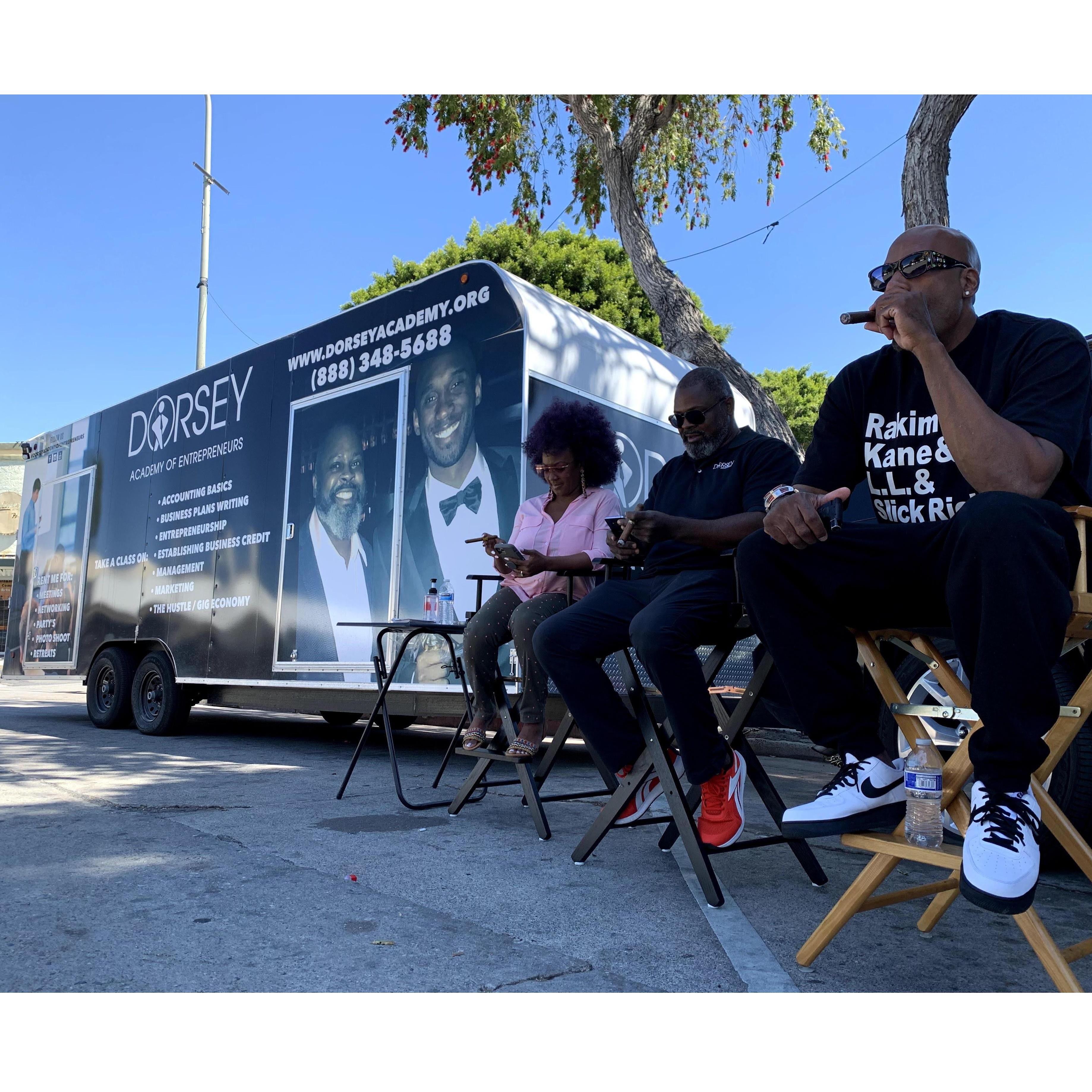 In Leimert Park, connecting with the community (2021)