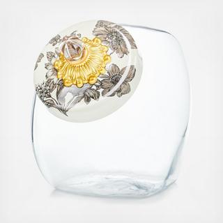 Glass Sweets Jar with Sterling English Garden Lid