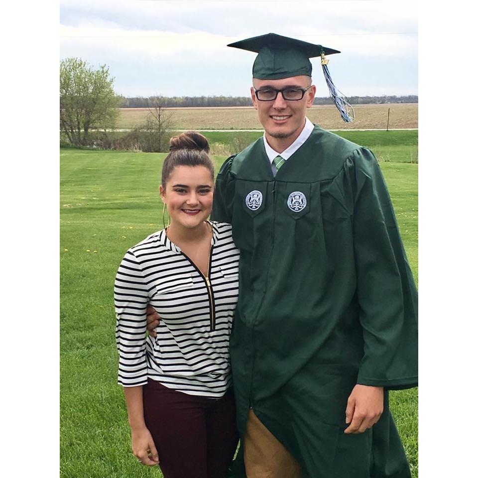 Kolton's graduation day from Eastern Michigan University in April 2017