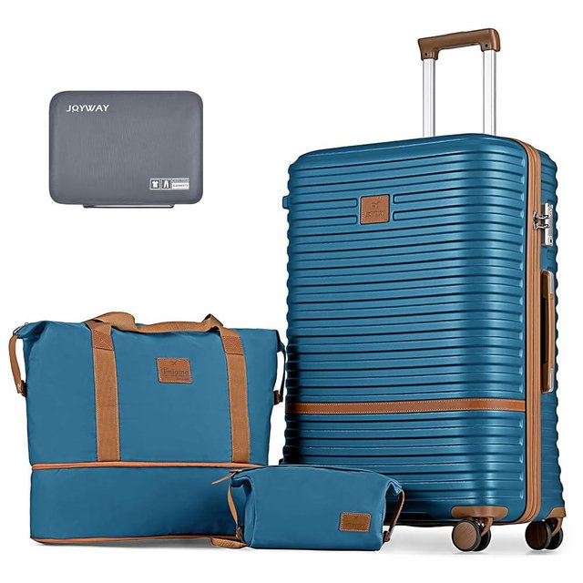 Joyway 28 Inch Luggage with Spinner Wheels, Lightweight Hard Shell Large suitcase, 3 Piece Luggage Sets with TSA Lock, Blue