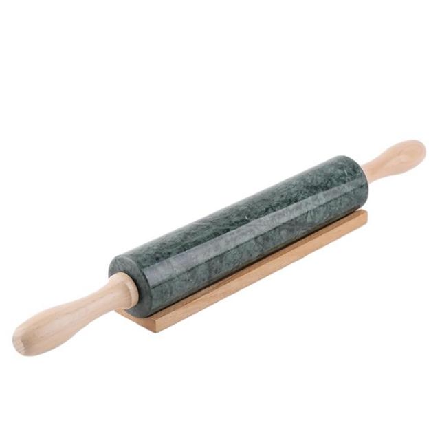 Koville Marble Rolling Pin, Non-Stick Stone Dough Roller, Rolling Pin for Baking,Pasta, Dumpling, Ravioli, Fondant,Pie Crust, Kitchen Baking Pastry Tools