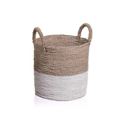 Global Caravan™ Mazu Seagrass Basket in Natural/White