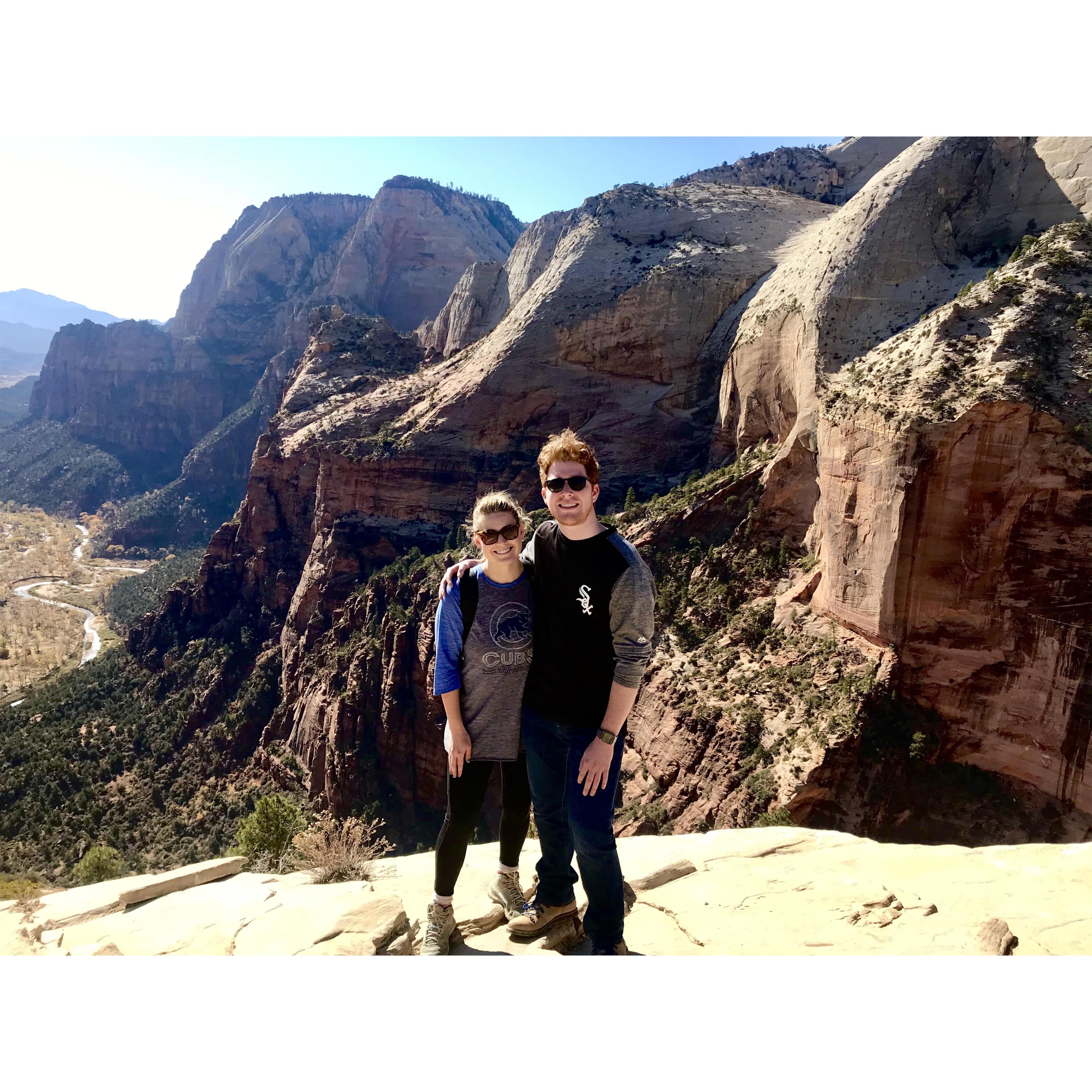 Top of Angel's Landing in Zion National Park | November 2019