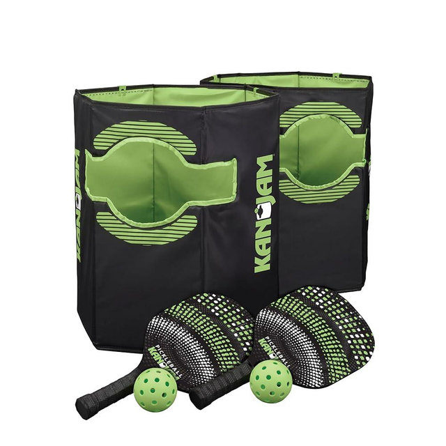 Kan Jam Pack ‘n Go Pickleball Portable 4 Player Pickle Ball Outdoor Game with 2 Paddles and 2 Balls
