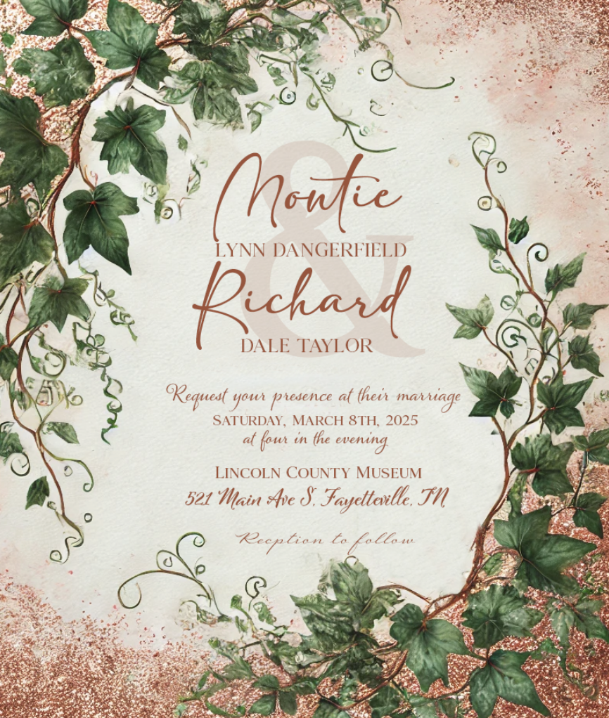 The Wedding Website of Montie Dangerfield and Richard Taylor