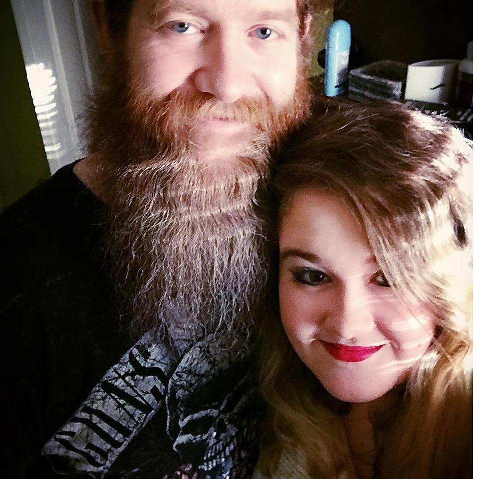 Red beards go perfectly with red lips.