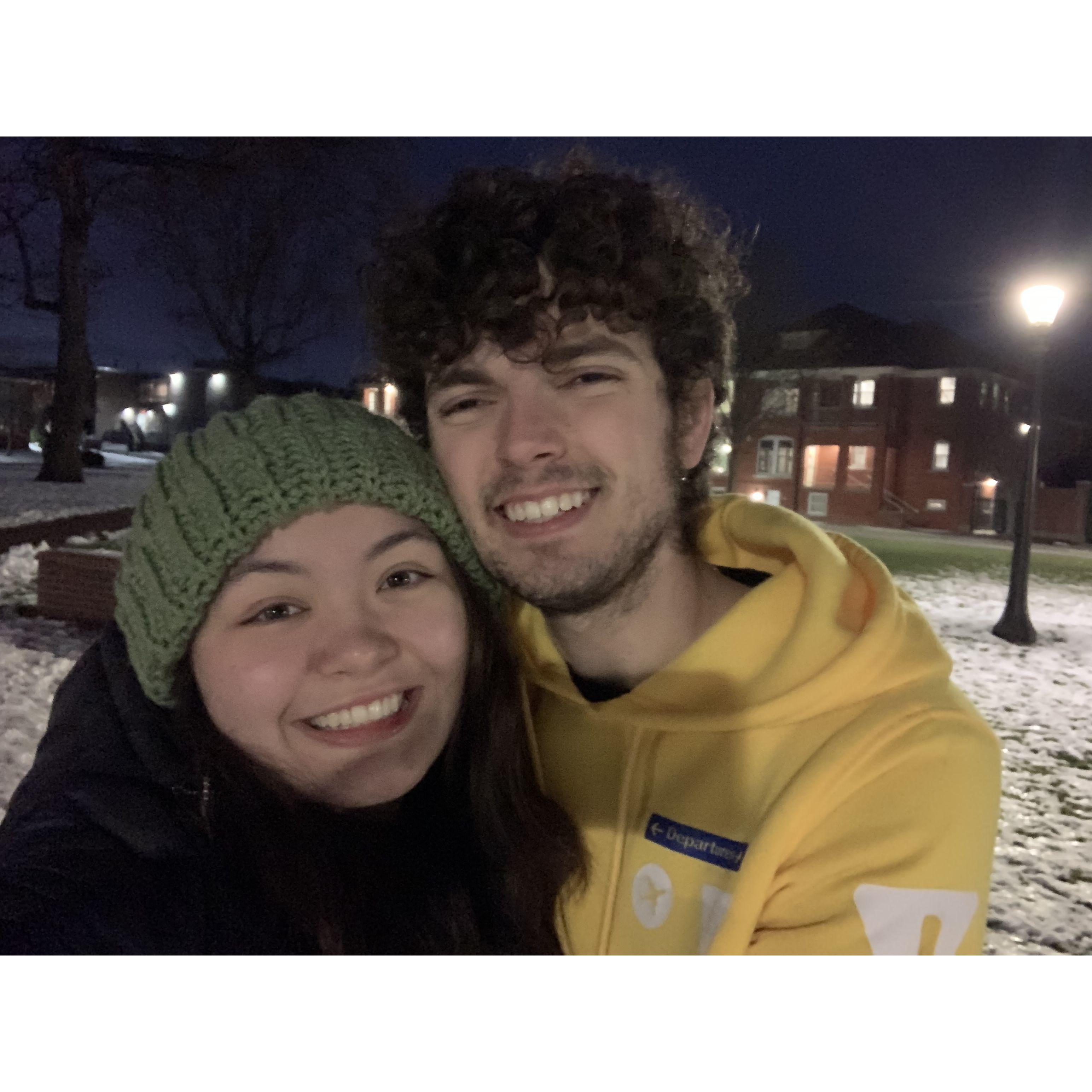 Our first snow day at ECU!