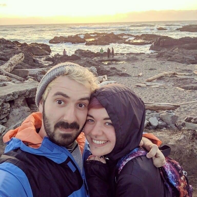 Our first trip away together in April 2019. We went to a tiny town called Yachats on the Oregon Coast and Bryan sunburned his feet. LOL.