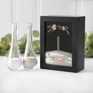 Personalized Floral Unity Sand Ceremony Shadow Box