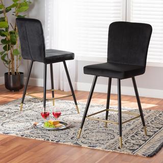 Preston Modern Upholstered Bar Stool, Set of 2